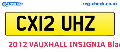 CX12UHZ are the vehicle registration plates.