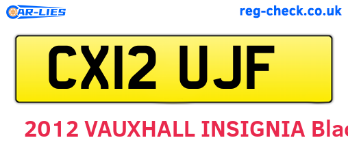 CX12UJF are the vehicle registration plates.