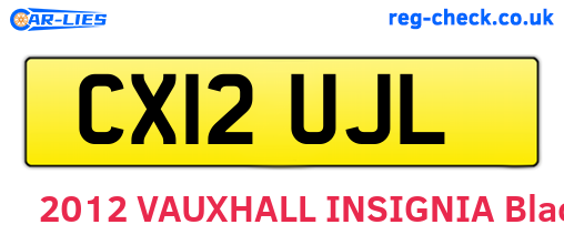 CX12UJL are the vehicle registration plates.