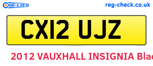 CX12UJZ are the vehicle registration plates.