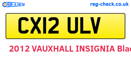 CX12ULV are the vehicle registration plates.