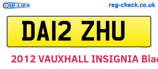 DA12ZHU are the vehicle registration plates.