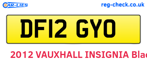 DF12GYO are the vehicle registration plates.