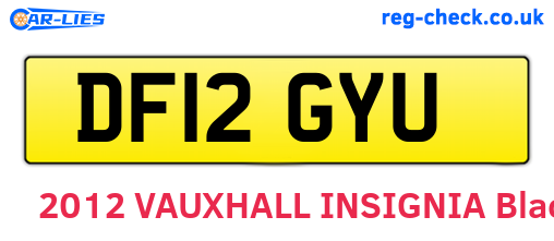DF12GYU are the vehicle registration plates.