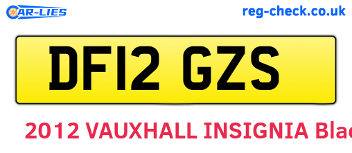 DF12GZS are the vehicle registration plates.