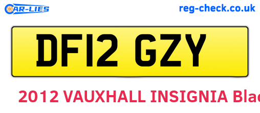 DF12GZY are the vehicle registration plates.