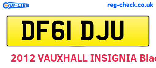 DF61DJU are the vehicle registration plates.