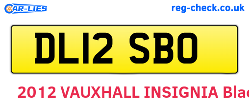 DL12SBO are the vehicle registration plates.