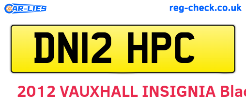 DN12HPC are the vehicle registration plates.
