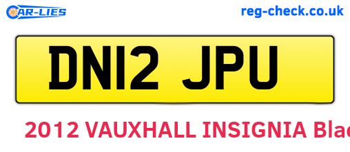 DN12JPU are the vehicle registration plates.