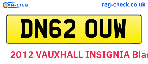 DN62OUW are the vehicle registration plates.