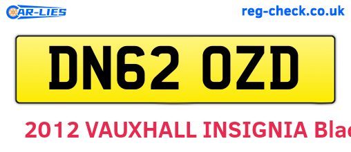 DN62OZD are the vehicle registration plates.