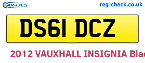 DS61DCZ are the vehicle registration plates.