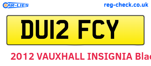 DU12FCY are the vehicle registration plates.