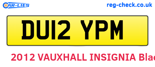 DU12YPM are the vehicle registration plates.