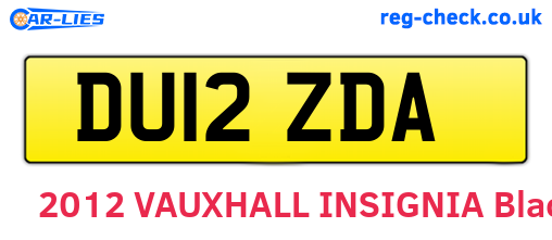 DU12ZDA are the vehicle registration plates.