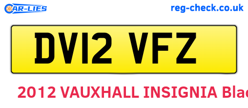 DV12VFZ are the vehicle registration plates.