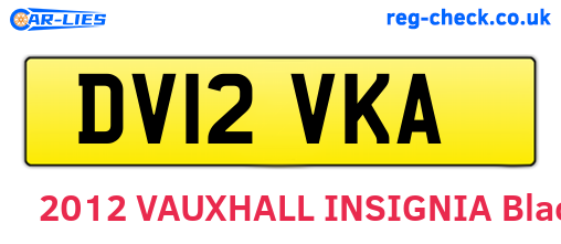DV12VKA are the vehicle registration plates.