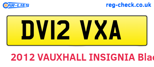 DV12VXA are the vehicle registration plates.