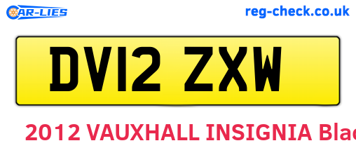 DV12ZXW are the vehicle registration plates.