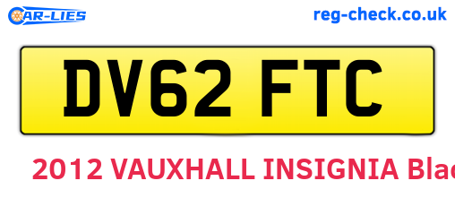 DV62FTC are the vehicle registration plates.