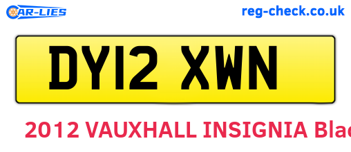 DY12XWN are the vehicle registration plates.