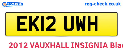 EK12UWH are the vehicle registration plates.
