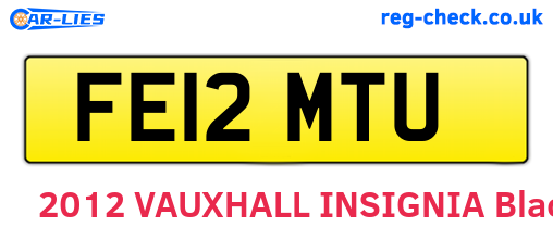 FE12MTU are the vehicle registration plates.
