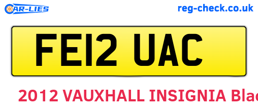 FE12UAC are the vehicle registration plates.