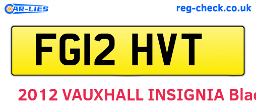 FG12HVT are the vehicle registration plates.