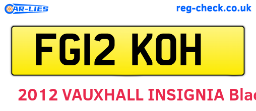 FG12KOH are the vehicle registration plates.