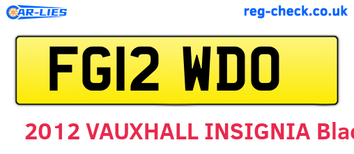 FG12WDO are the vehicle registration plates.