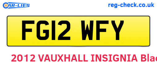 FG12WFY are the vehicle registration plates.