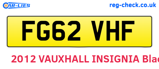 FG62VHF are the vehicle registration plates.