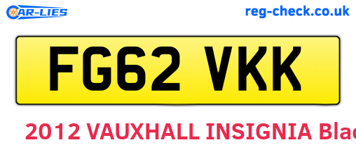 FG62VKK are the vehicle registration plates.
