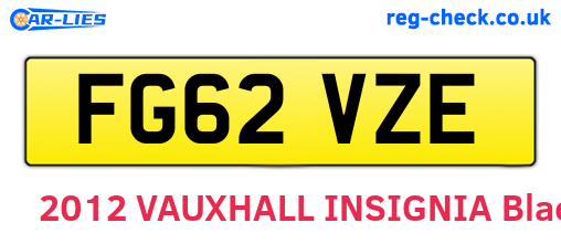 FG62VZE are the vehicle registration plates.