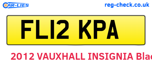 FL12KPA are the vehicle registration plates.