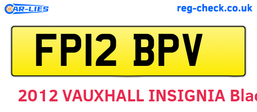 FP12BPV are the vehicle registration plates.