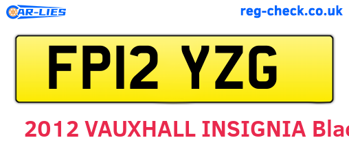 FP12YZG are the vehicle registration plates.