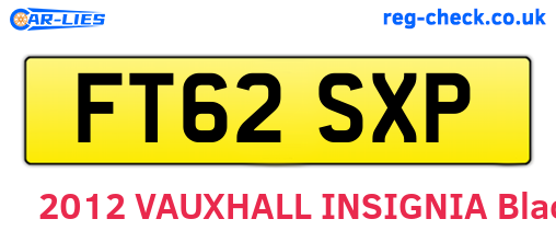 FT62SXP are the vehicle registration plates.