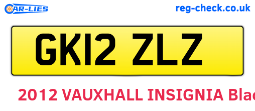 GK12ZLZ are the vehicle registration plates.