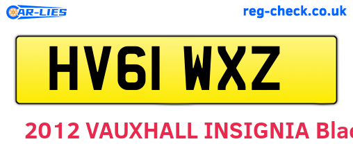 HV61WXZ are the vehicle registration plates.