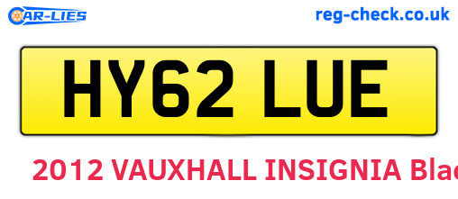 HY62LUE are the vehicle registration plates.