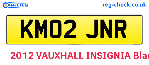 KM02JNR are the vehicle registration plates.