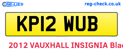 KP12WUB are the vehicle registration plates.