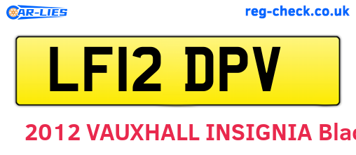 LF12DPV are the vehicle registration plates.