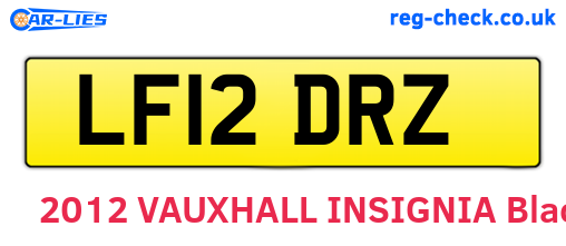 LF12DRZ are the vehicle registration plates.