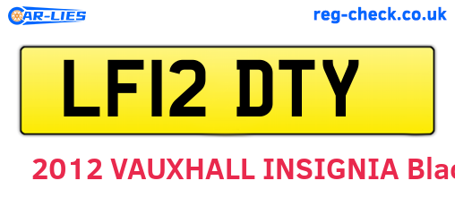 LF12DTY are the vehicle registration plates.