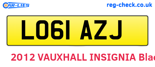LO61AZJ are the vehicle registration plates.