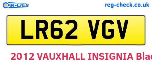 LR62VGV are the vehicle registration plates.